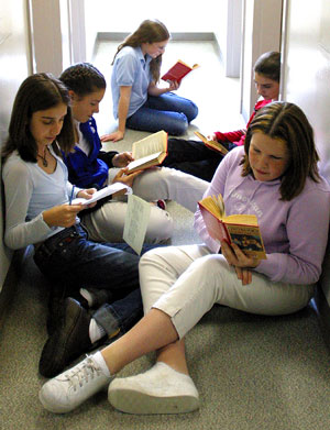 Students reading